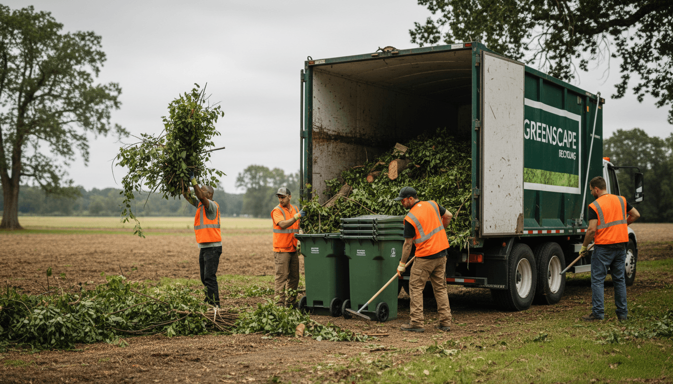 Storm cleanup service in action